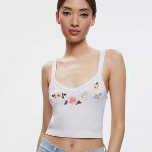 Alice + Olivia brigida embroidered tank [XS]